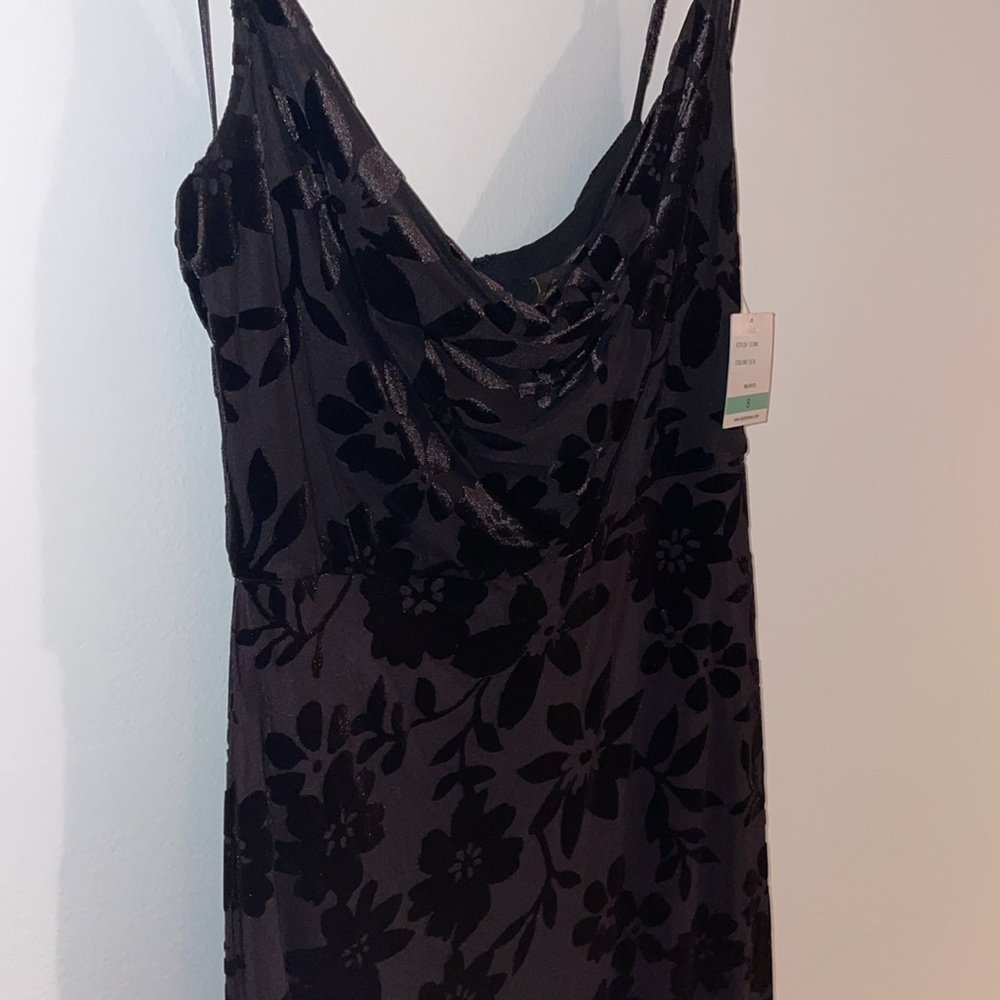 Velvet textured Calf-Length Sexy Dress